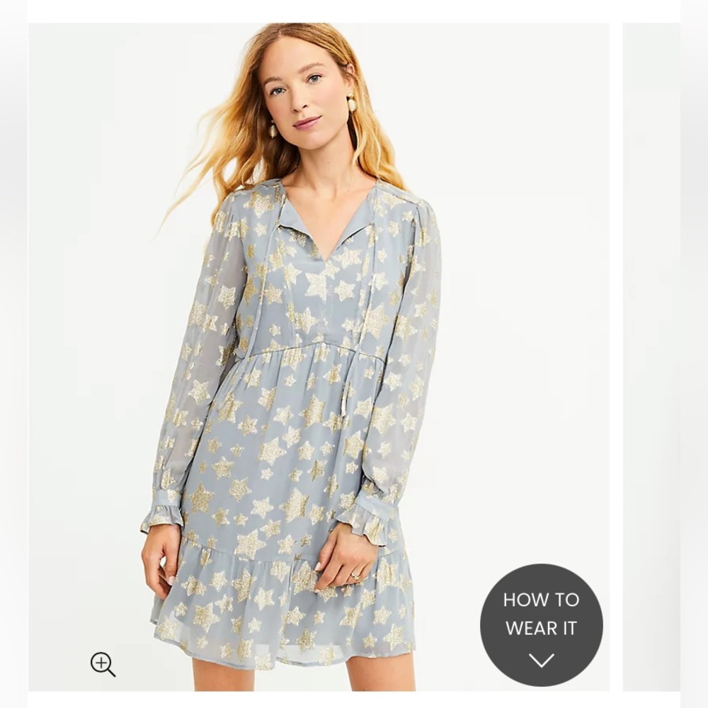 NWT Shimmer Star Tiered Dress